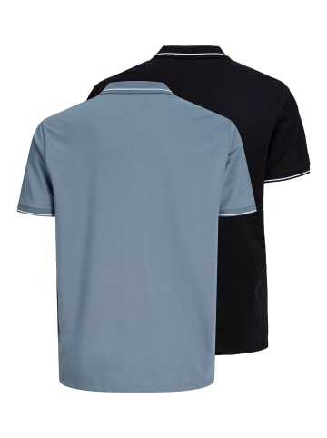 JACK & JONES PLUS 2er-Pack Poloshirt in Black