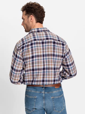 WITT WEIDEN Flanellhemd in marine-camel-kariert