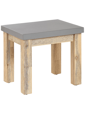 Beliani Hocker OSTUNI in Grau/Braun - (W) 50 x (H) 45 x (L) 40 cm