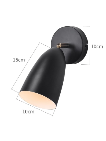 ZMH 1-flammige GU10 Wandleuchte in schwarz