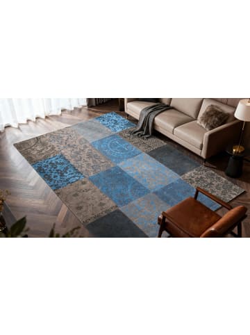 Louis de Poortere Teppich Forget Me Not in Blau