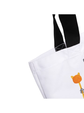 Mr. & Mrs. Panda Damen Schultertasche Katze König ohne Spruch in Weiß