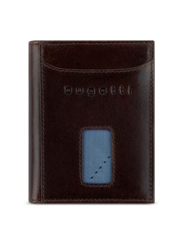 Bugatti Secure Slim Geldbörse RFID Schutz Leder 8 cm braun