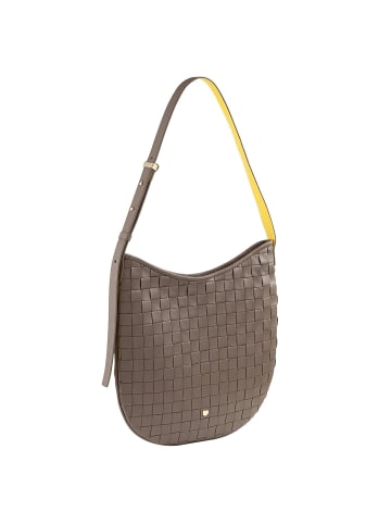 DuDu Sylvie Schultertasche Leder 36.5 cm in taupe