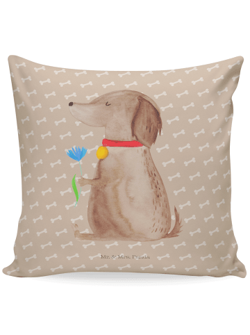 Mr. & Mrs. Panda Kissen 40x40 Hund Blume ohne Spruch in Hundeglück