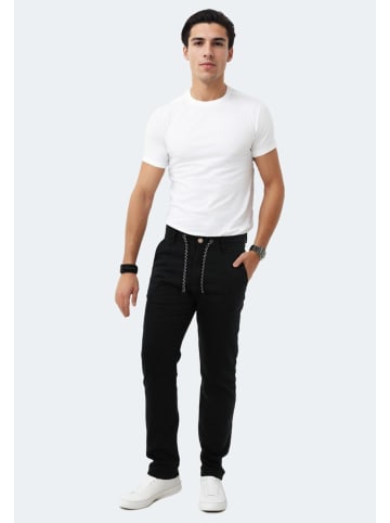 INDICODE Indicode Inboris Herren lange Stoff Hosen B798 in Schwarz