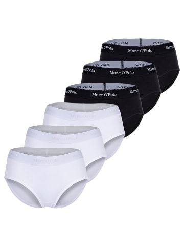 Marc O'Polo Panty 6er Pack in Weiß/Schwarz
