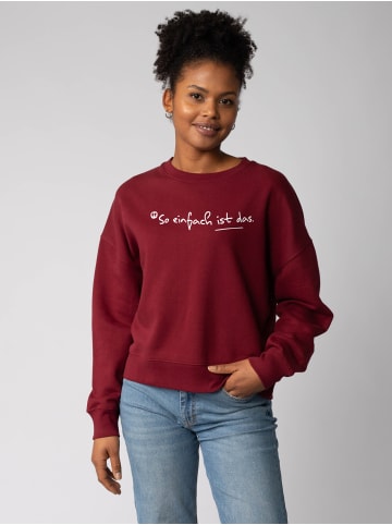 wat? Apparel Sweatshirt So einfach ist das in Weinrot
