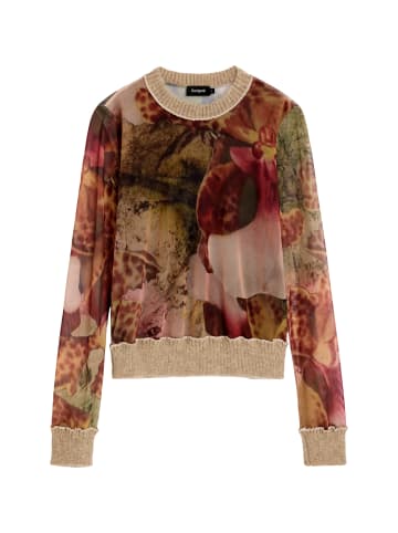 Desigual Sweatshirt 'Orchids Lacroix' in rot