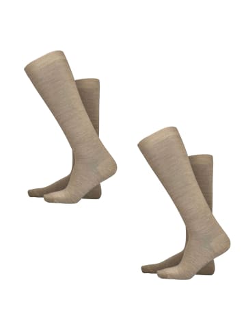 Hudson Kniestrümpfe Only 2-Pack wärmend in Beigemel.