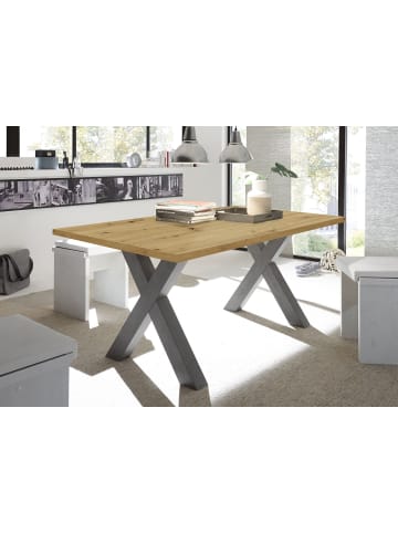 58 aufm Kessel ESSZIMMERTISCH Eike 4 140 x 90 x 75 Esstisch Graphit/Asteiche