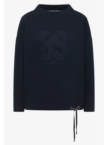 Cecil Bluse Embroidery FP Funnel Neck in Universal Blue