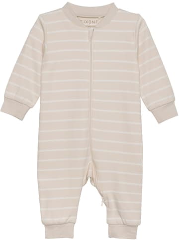 Fixoni Kinder Schlafanzug "Nightsuit w.zipper" in Beige