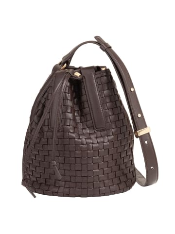 DuDu Filicudi M. Beuteltasche Leder 19 cm in coffee brown