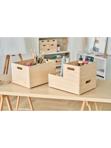 Zeller Vorratsbehälter Organizer 30 l in Beige, 30 x 24 x 40 cm