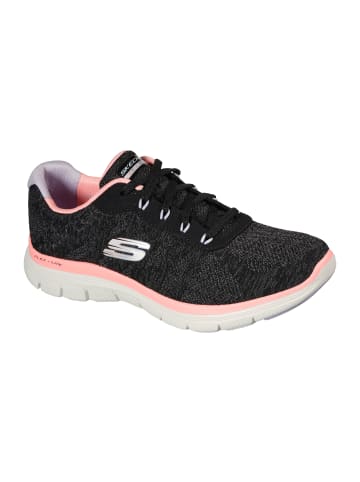 Skechers Sneaker "FLEX APPEAL 4.0 FRESH MOVE" in Schwarz / Korallenrot / Lavendel