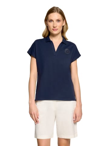 Betty Barclay Poloshirt mit Schmucksteinen in dunkelblau