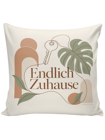 Zierkissen Hausschlüssel Minimalistisch Design ... in Weiß