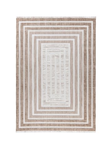 Kayoom Kurzflor Teppich Sarai 125 in braun - beige - rechteckig