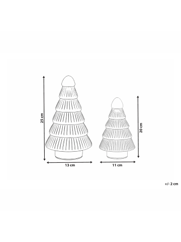 Beliani 2er-Set Dekofigur FLAREN in Beige