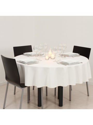 Atmosphera Créateur d'intérieur Punktbeständige Tischdecke - elfenbein in Weiß, Ø 180 cm