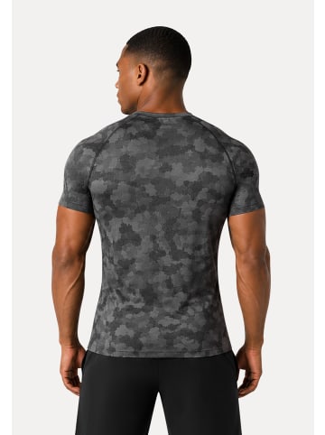 SMILODOX Kompression Camo T-Shirt Varek in Anthrazit