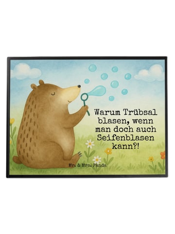 Mr. & Mrs. Panda Schreibunterlage Bär Seifenblasen Design mit Sp... in Weiß
