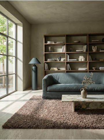 KADIMA DESIGN Teppich Hochflor Shaggy Waschbar Einfarbig RHEIN Strapazierfähig in Mokka