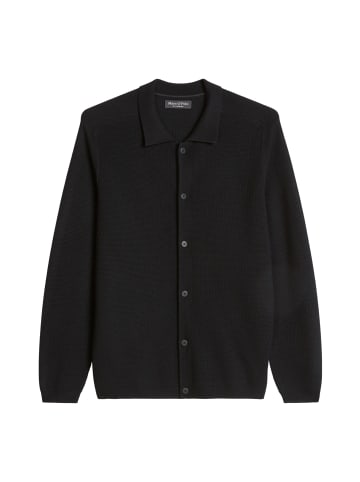 Marc O'Polo Polo-Strickjacke regular in Schwarz