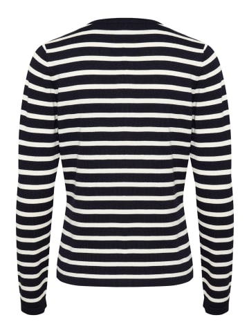 SAINT TROPEZ Strickjacke MilaSZ Gerade Passform in Black Mila Stripe