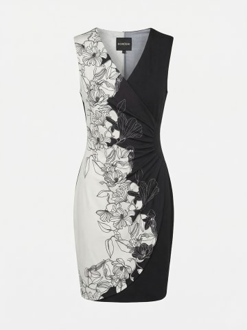 KOROSHI Bedrucktes Wickel-Mini-Kleid in Schwarz