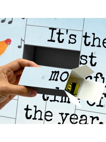 Mr. & Mrs. Panda Adventskalender Fuchs Sänger Design mit Spruch in Weiß