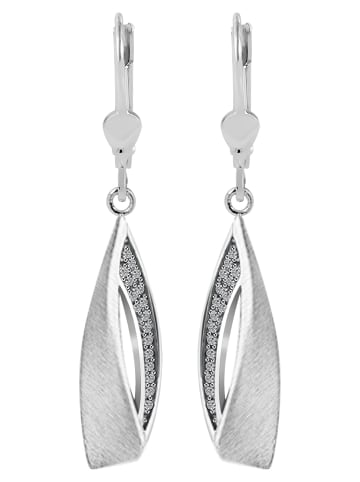 Adeliás Damen Ohrringe – Ohrhänger aus 925 Silber mit Zirkonia in silber