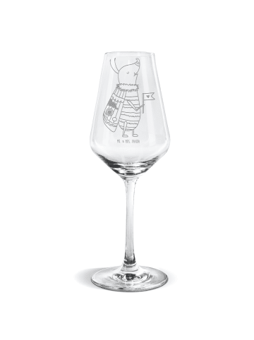 Mr. & Mrs. Panda Weißwein Glas Nachtfalter Fähnchen ohne Spruch in Transparent