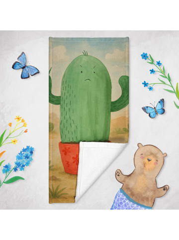 Mr. & Mrs. Panda Frottier Kaktus Wut Design ohne Spruch in Kaktus Grün