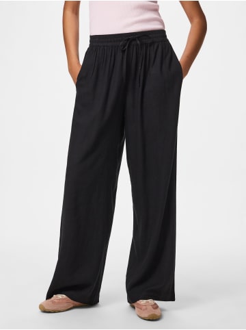 Pieces Hose mit weitem Bein in Black