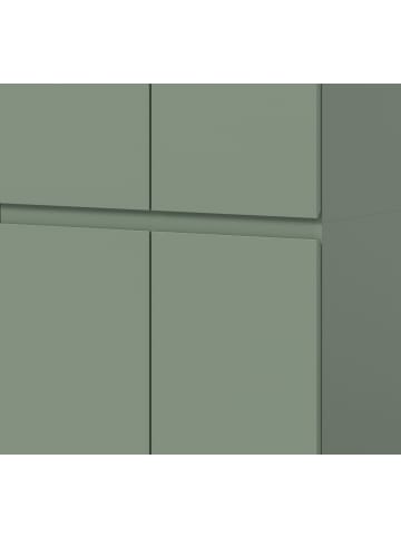 Inn.Furn Mehrzweckschrank grün 105 x 175 cm, Stauraumschrank 6-türig mit 18 Fächern