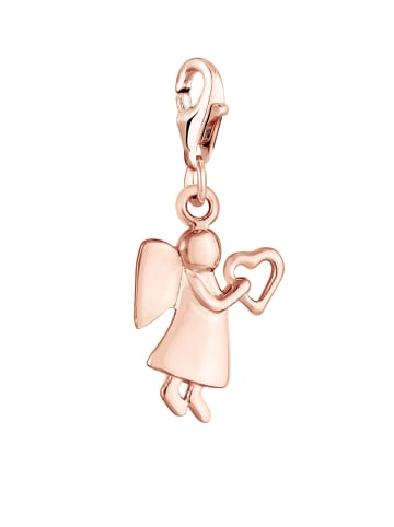 Elli Charm 925 Sterling Silber Engel, Herz in Rosegold