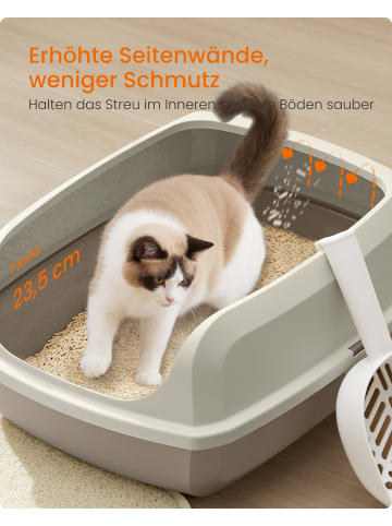 Feandrea Katzentoilette Boxal in Beige - (B)56 x (H)23.5 x (T)42 cm