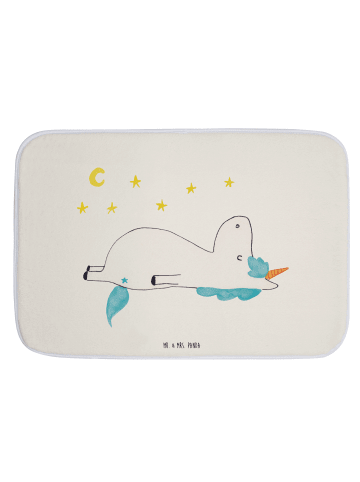 Mr. & Mrs. Panda Badvorleger Einhorn Sternenhimmel ohne Spruch in Weiß