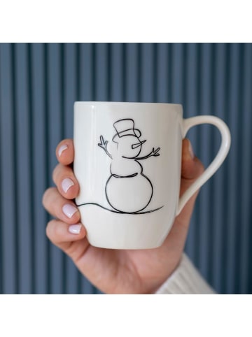 Villeroy & Boch Becher mit Henkel 'XMAS' Statement Lines in Weiß 290 ml in weiß