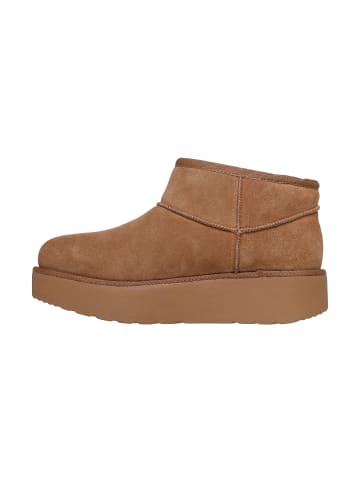 Skechers Lederstiefelette Slip-In Keep Cozy Braun