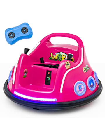 COSTWAY 12V Autoscooter Kinderfahrzeug in Rosa