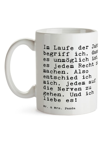 Mr. & Mrs. Panda Tasse Im Laufe der Jahre... mit Spruch in Weiß