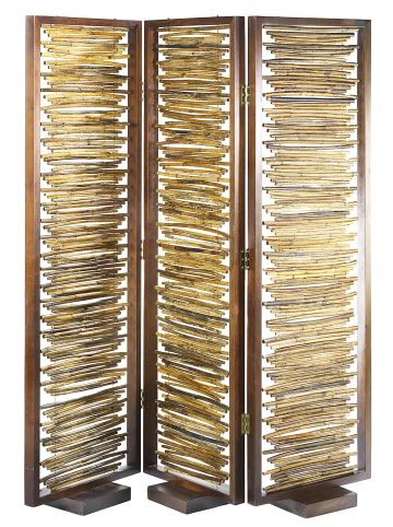 kobolo Paravent BAMBO3 in Braun