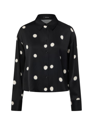 OPUS Bluse Famena dot in schwarz ecru