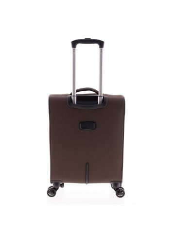 Gladiator 2000 4 Rollen Kabinentrolley 55 cm mit Dehnfalte in brown