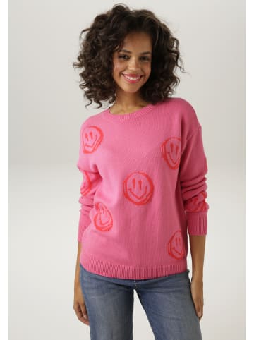 Aniston CASUAL Strickpullover in pink-rot