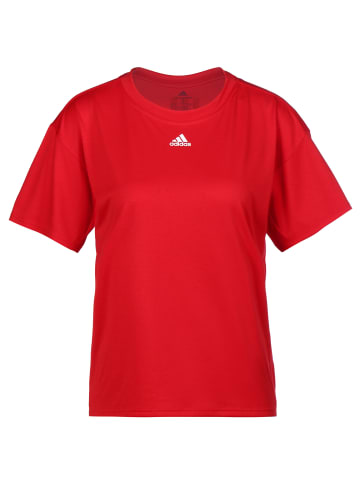adidas Performance Trainingsshirt 3-Streifen AEROREADY in rot / weiß