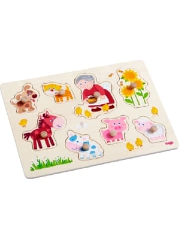 HABA Sales GmbH & Co.KG Spiel - Greifpuzzle Oma Lenis Tiere (Kinderpuzzle)